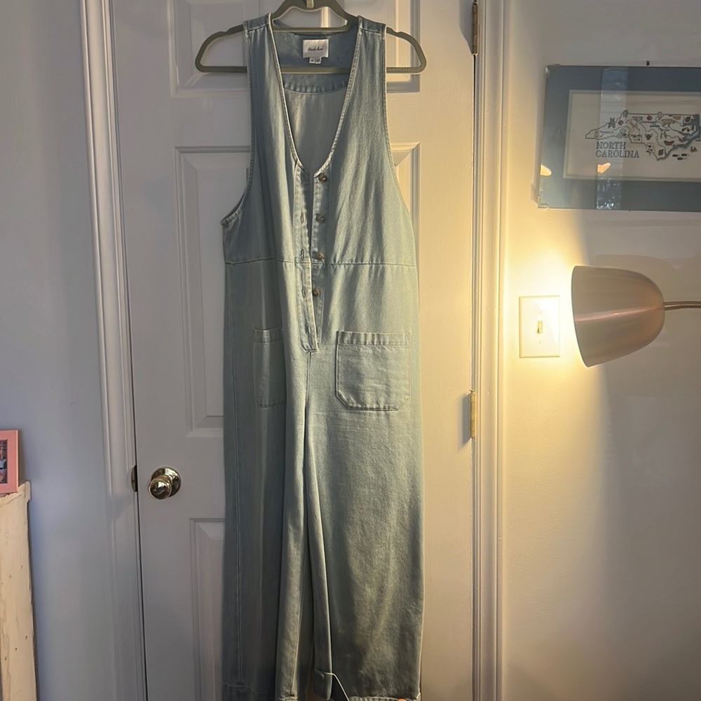 2017 Steven Alan light wash denim jumpsuit